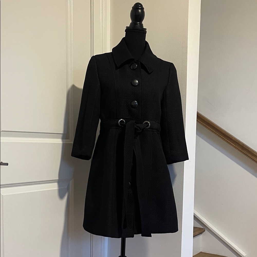 Elegant Black Buttoned Coat
